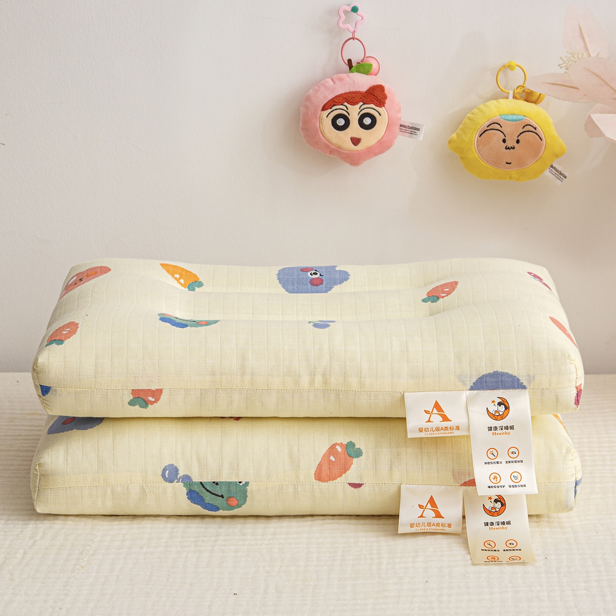 91家纺网 家纺一手货源 找家纺 织布人 2025新款枕芯A类全棉双层纱婴幼儿童枕头午睡枕学生宿舍专用枕芯 A类婴幼儿童枕-软绒宝贝