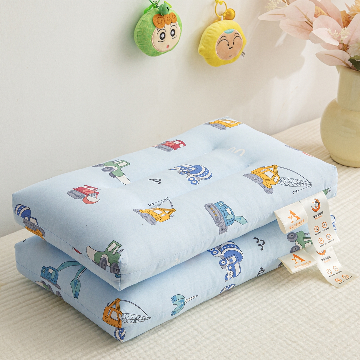 91家纺网 家纺一手货源 找家纺 （总）织布人 2025新款枕芯A类全棉双层纱婴幼儿童枕头午睡枕学生宿舍专用枕芯