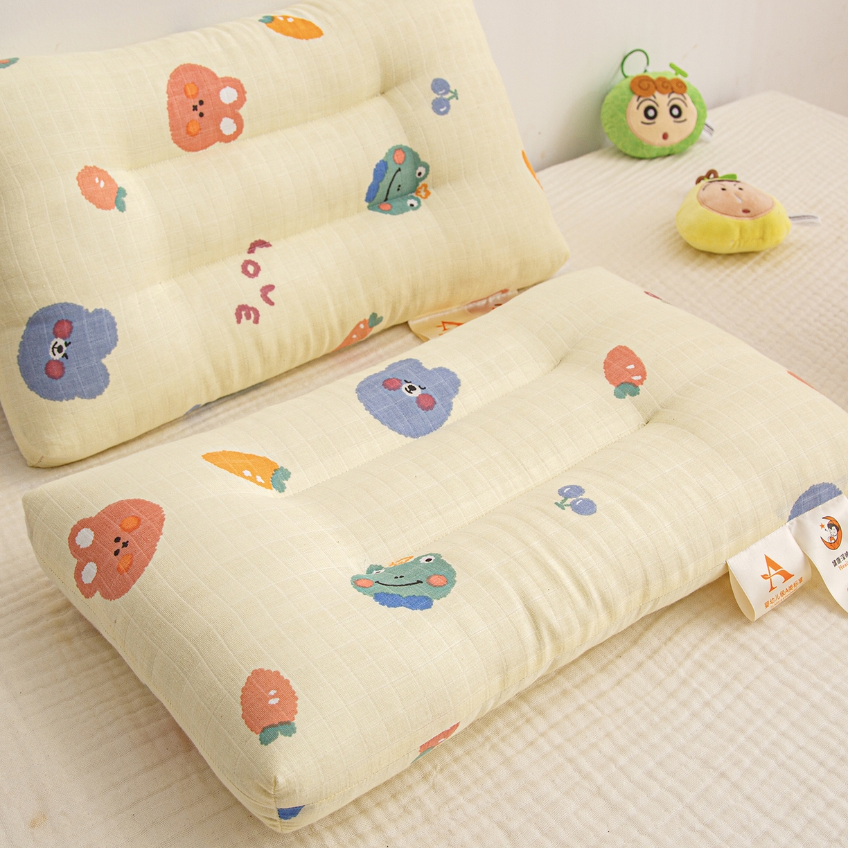 91家纺网 家纺一手货源 找家纺 织布人 2025新款枕芯A类全棉双层纱婴幼儿童枕头午睡枕学生宿舍专用枕芯 A类婴幼儿童枕-软绒宝贝