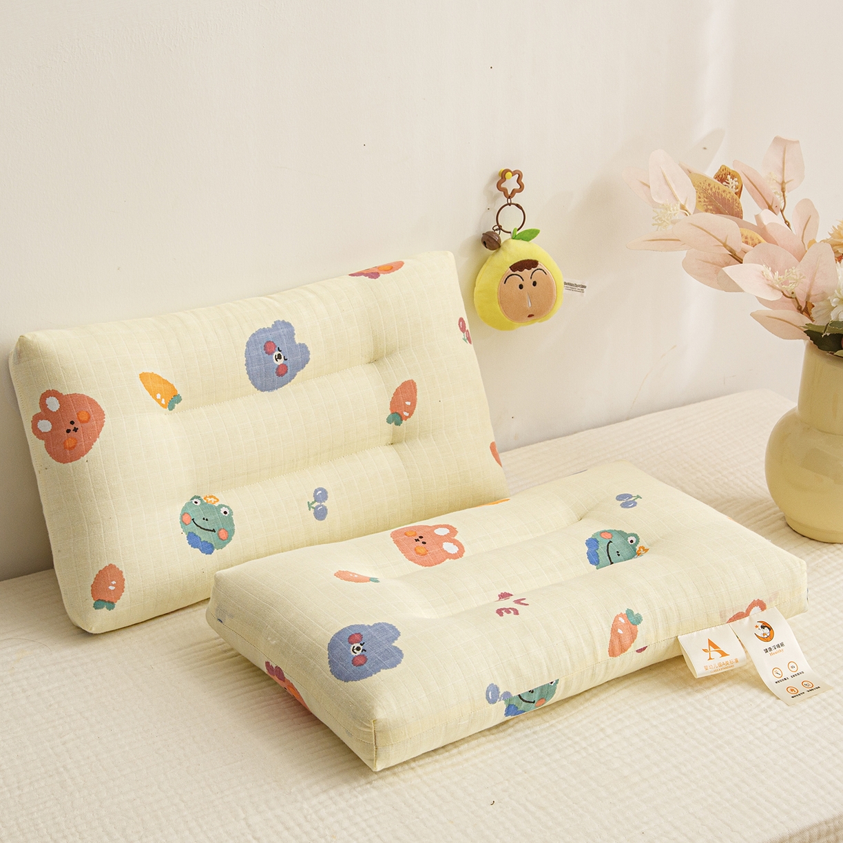 91家纺网 家纺一手货源 找家纺 织布人 2025新款枕芯A类全棉双层纱婴幼儿童枕头午睡枕学生宿舍专用枕芯 A类婴幼儿童枕-软绒宝贝