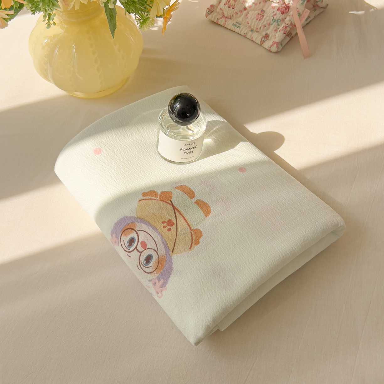 91家纺网 家纺一手货源 找家纺 （总）韩巢家纺 2025新款双层纱儿童卡通风床单寝室单人学生宿舍单床单床单单件单品床单