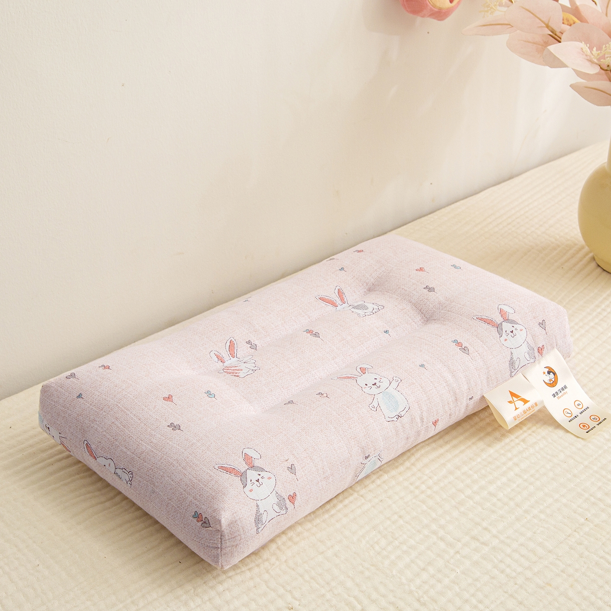 91家纺网 家纺一手货源 找家纺 （总）织布人 2025新款枕芯A类全棉双层纱婴幼儿童枕头午睡枕学生宿舍专用枕芯