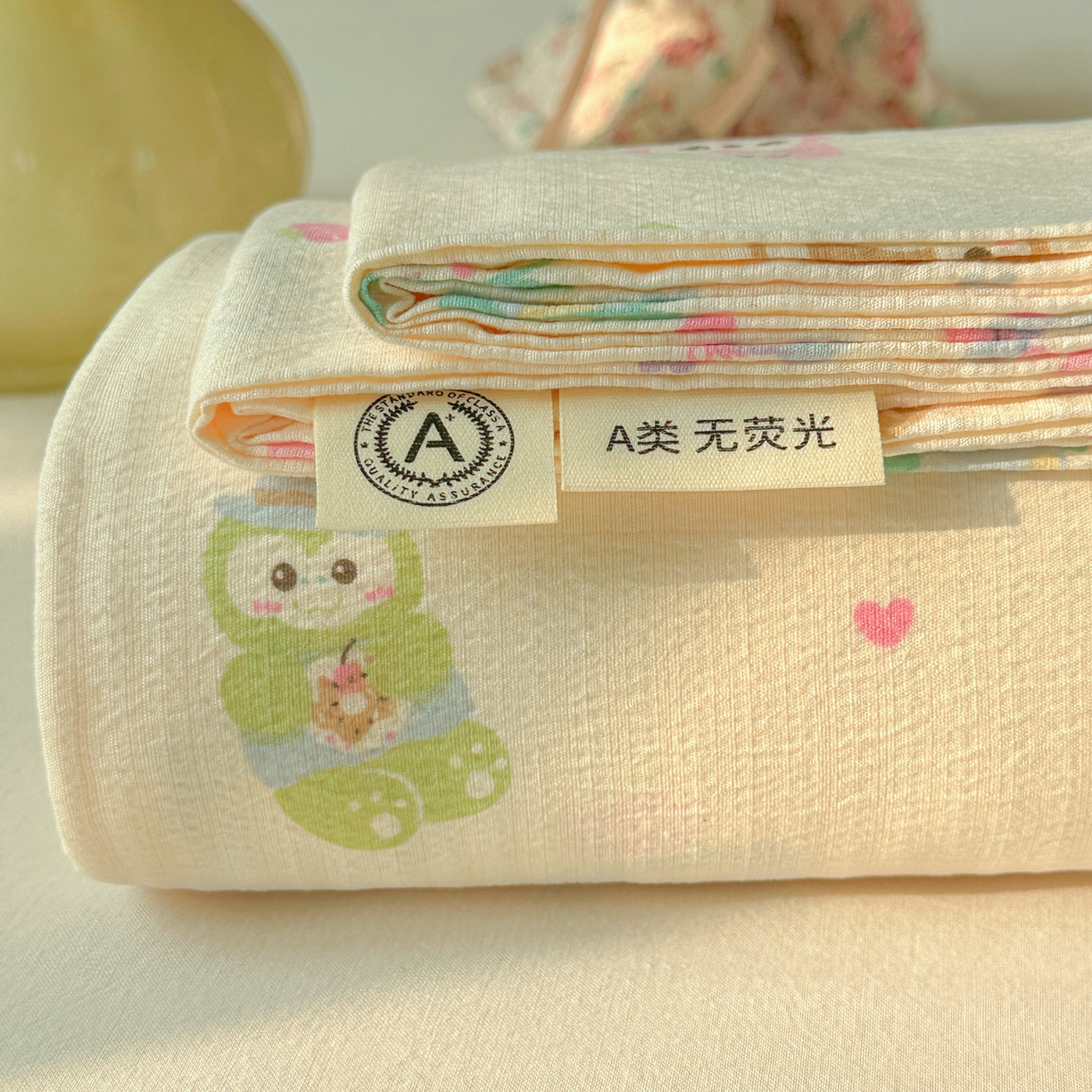 91家纺网 家纺一手货源 找家纺 韩巢家纺 2025新款双层纱儿童卡通风床单寝室单人学生宿舍单床单床单单件单品床单 七宝