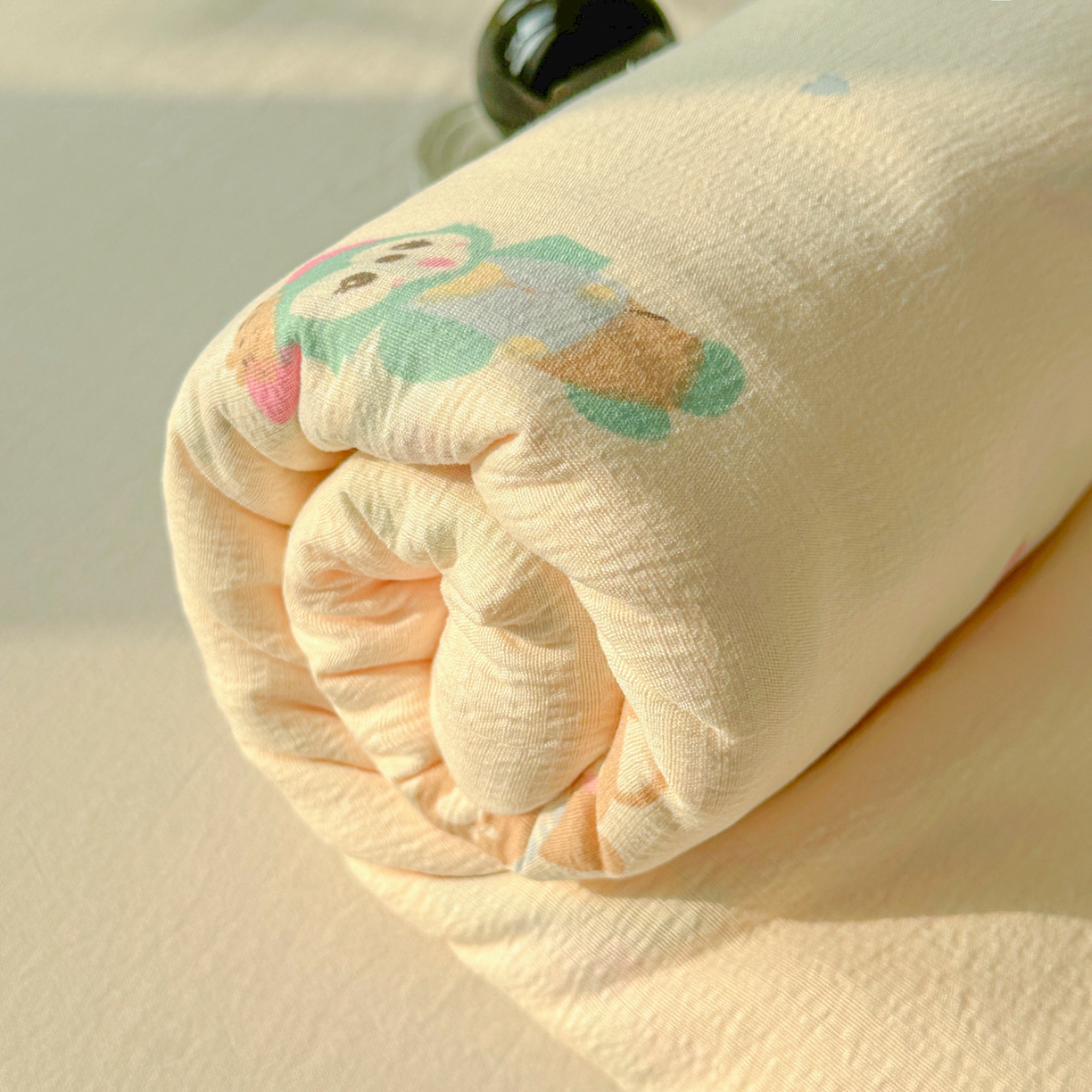 91家纺网 家纺一手货源 找家纺 韩巢家纺 2025新款双层纱儿童卡通风床单寝室单人学生宿舍单床单床单单件单品床单 七宝