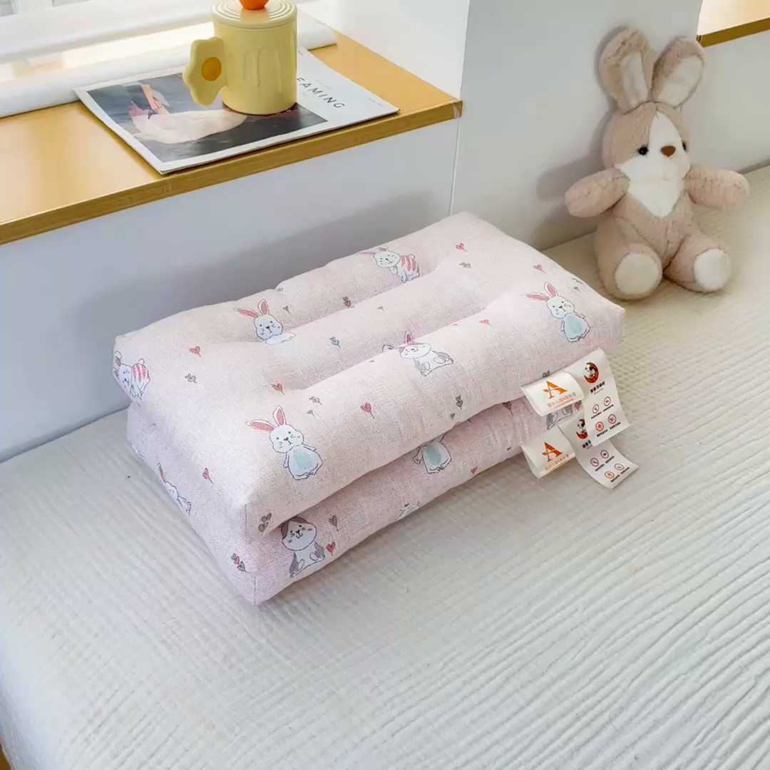 91家纺网 家纺一手货源 找家纺 （总）织布人 2025新款枕芯A类全棉双层纱婴幼儿童枕头午睡枕学生宿舍专用枕芯