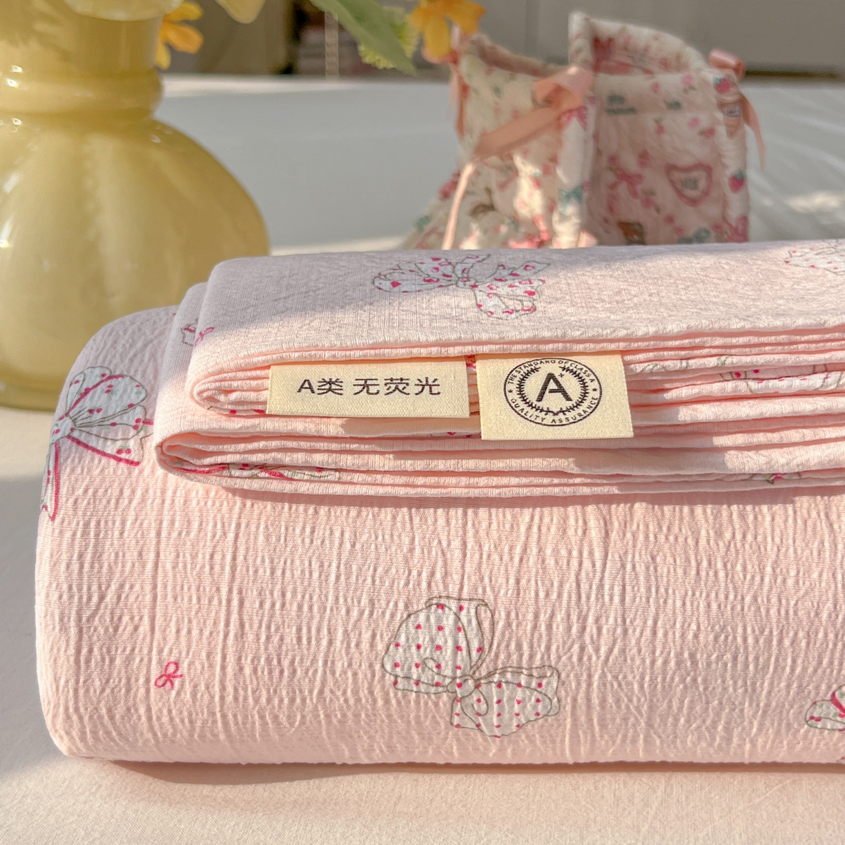 韩巢家纺 2025新款双层纱儿童卡通风床单寝室单人学生宿舍单床单床单单件单品床单 心愿