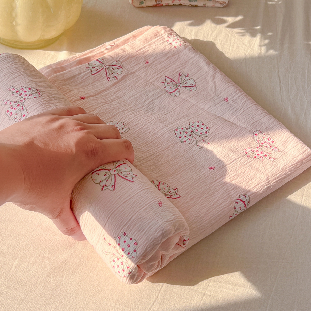 91家纺网 家纺一手货源 找家纺 韩巢家纺 2025新款双层纱儿童卡通风床单寝室单人学生宿舍单床单床单单件单品床单 心愿