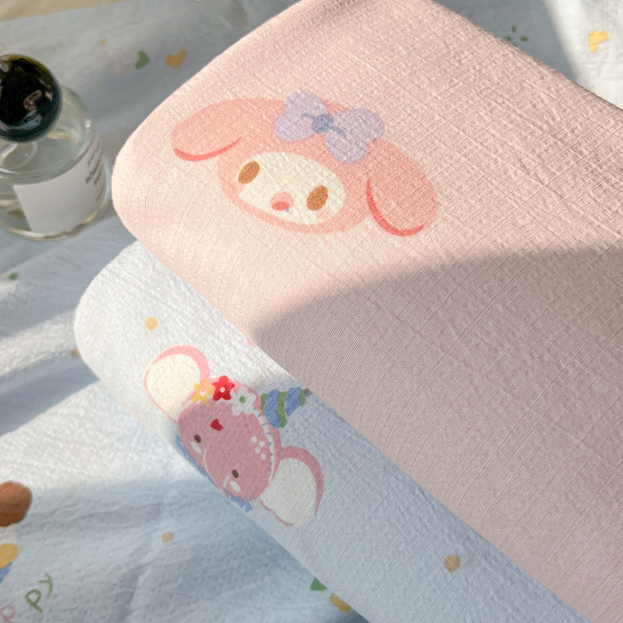 91家纺网 家纺一手货源 找家纺 韩巢家纺 2025新款双层纱儿童卡通风床单寝室单人学生宿舍单床单床单单件单品床单 组合图