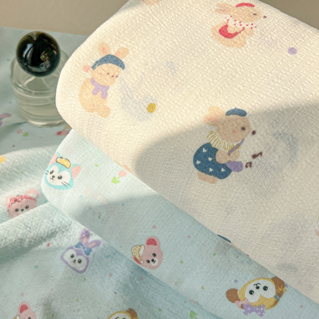 91家纺网 家纺一手货源 找家纺 韩巢家纺 2025新款双层纱儿童卡通风床单寝室单人学生宿舍单床单床单单件单品床单 组合图