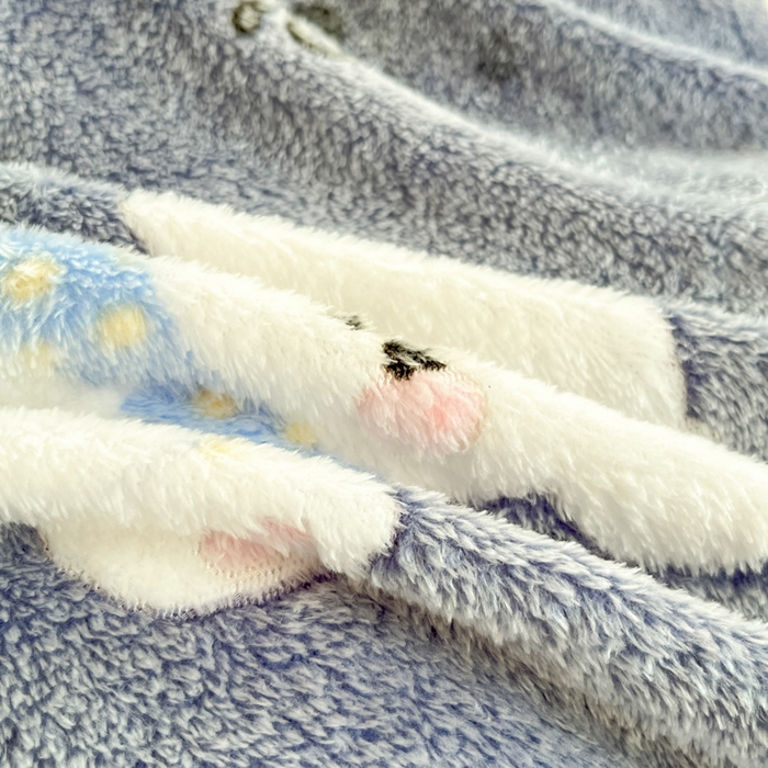 91家纺网 家纺一手货源 找家纺 川悦生活 2025新款立体雪花绒印花四件套学生床系列二场景一 星月小狗-灰