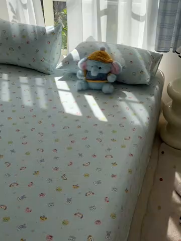 91家纺网 家纺一手货源 找家纺 韩巢家纺 2025新款双层纱儿童卡通风床单寝室单人学生宿舍单床单床单单件单品床单 绒毛摇滚