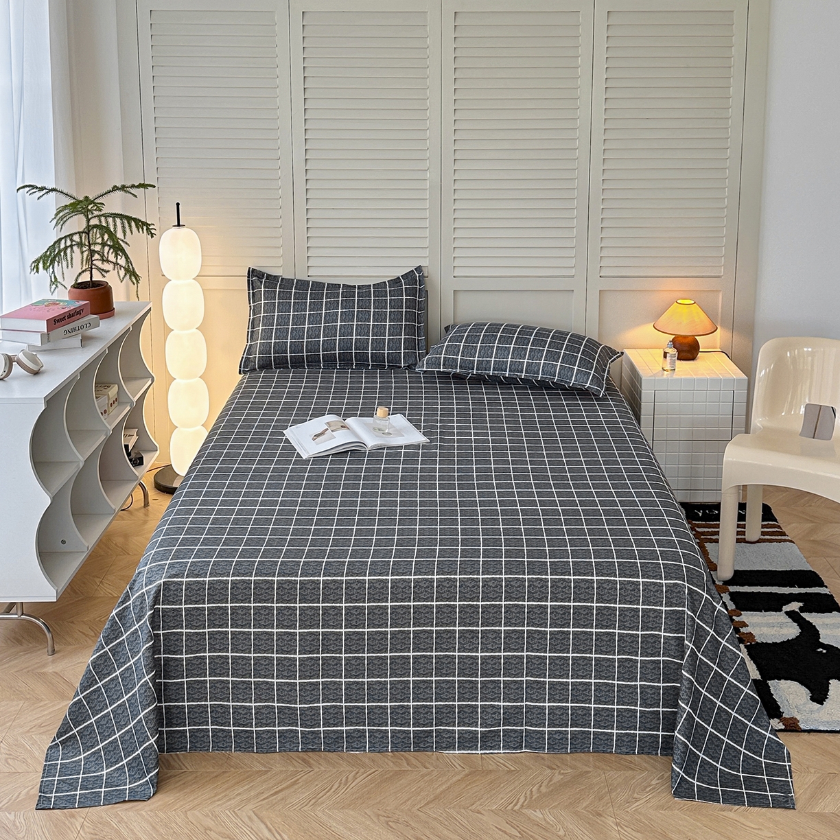 曼璐家纺 2025新款芦荟棉床单单件床单三件套单床单磨毛印花亲肤外贸跨境可定制花型尺寸 慕尼黑