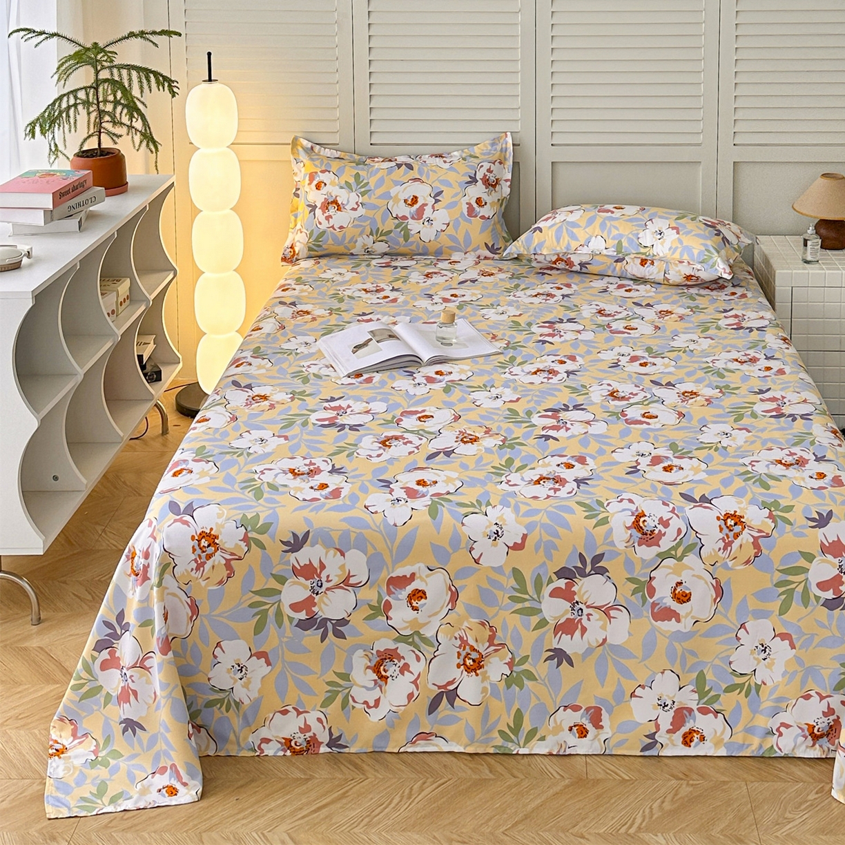 91家纺网 家纺一手货源 找家纺 曼璐家纺 2025新款芦荟棉床单单件床单三件套单床单磨毛印花亲肤外贸跨境可定制花型尺寸 可可西里