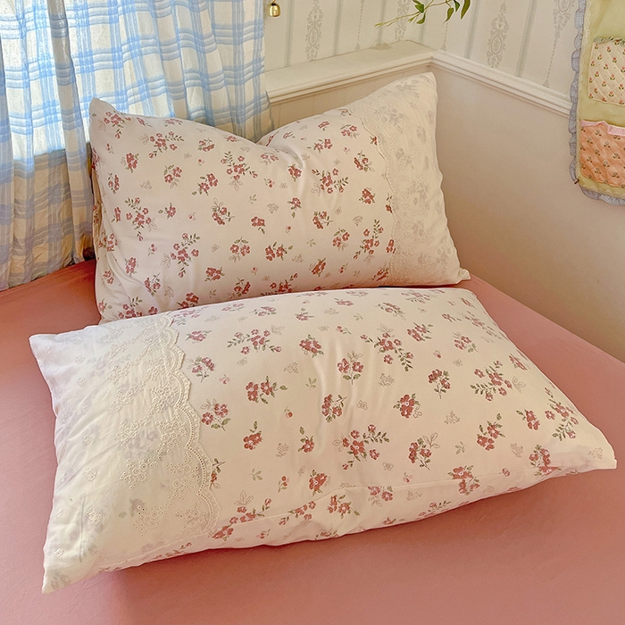 91家纺网 家纺一手货源 找家纺 港岛妹妹 2025新款韩式蕾丝花边软绵绵四件套 爱玲说-红