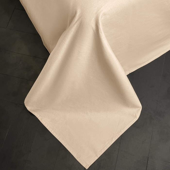 91家纺网 家纺一手货源 找家纺 涵宸家纺 2025新款全棉磨毛刺绣四件套系列-花蝴蝶 花蝴蝶-奶白