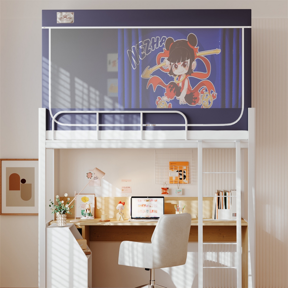 2025新款多层复合夹层强遮光学生蚊帐 潮酷哪吒