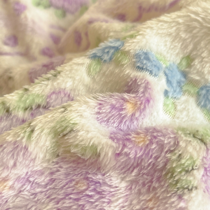 91家纺网 家纺一手货源 找家纺 川悦生活 2025新款立体雪花绒印花大床四件套系列二场景一 香芋花田