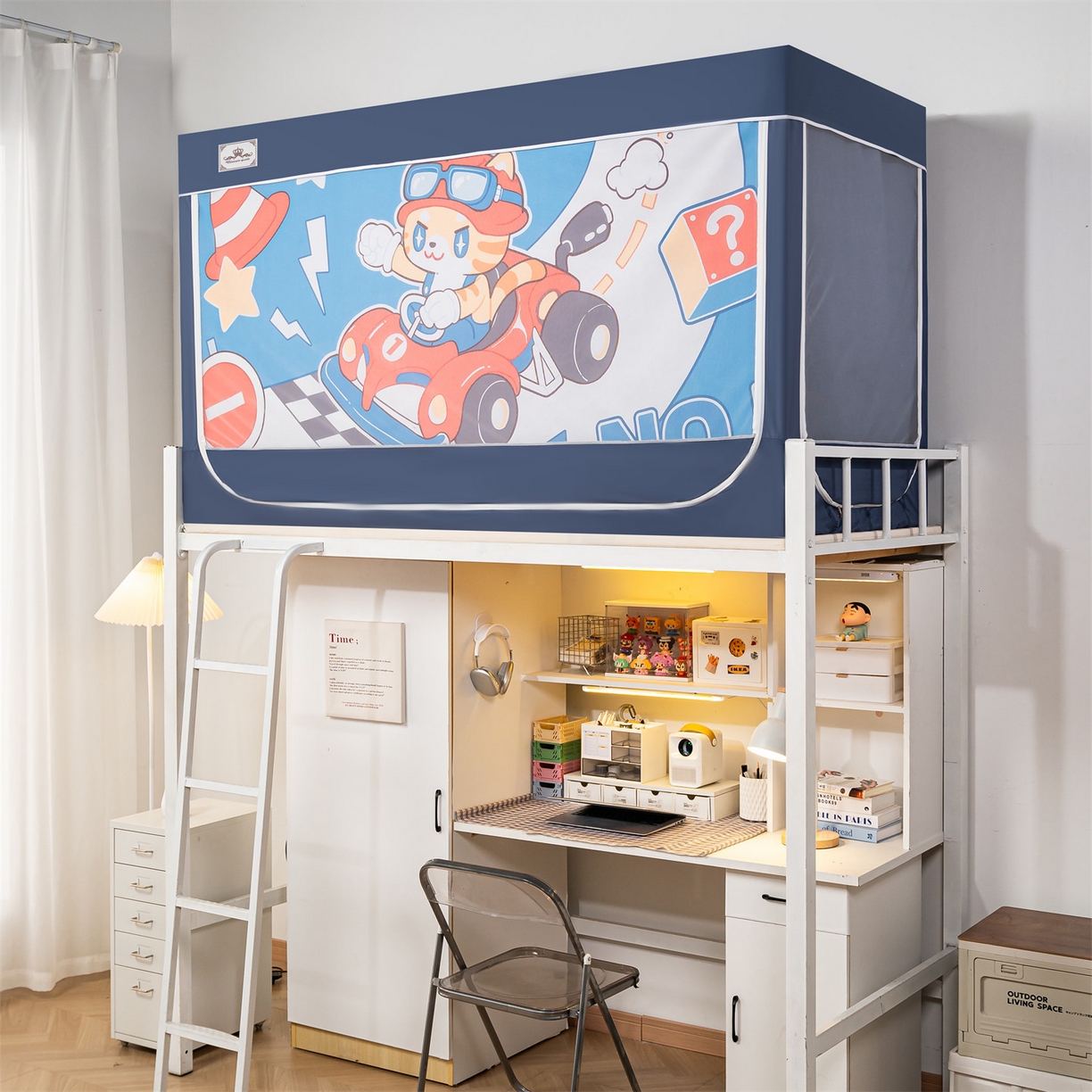 91家纺网 家纺一手货源 找家纺 2025新款多层复合夹层强遮光学生蚊帐 喵速卡丁