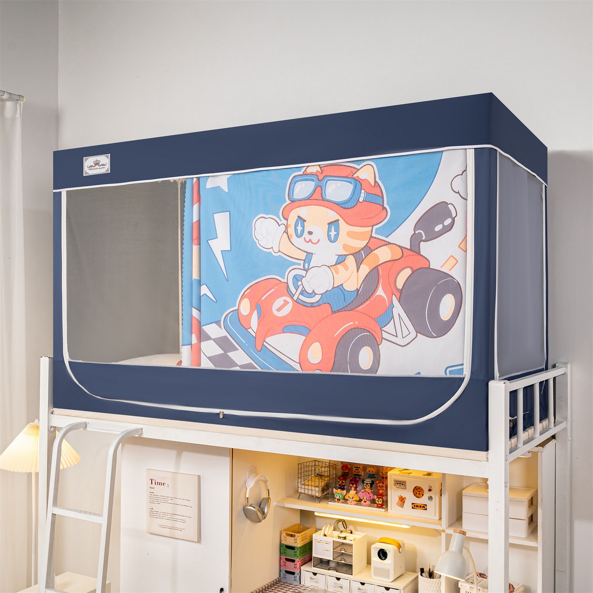 91家纺网 家纺一手货源 找家纺 2025新款多层复合夹层强遮光学生蚊帐 喵速卡丁