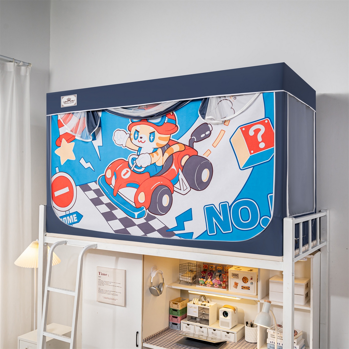 91家纺网 家纺一手货源 找家纺 2025新款多层复合夹层强遮光学生蚊帐 喵速卡丁