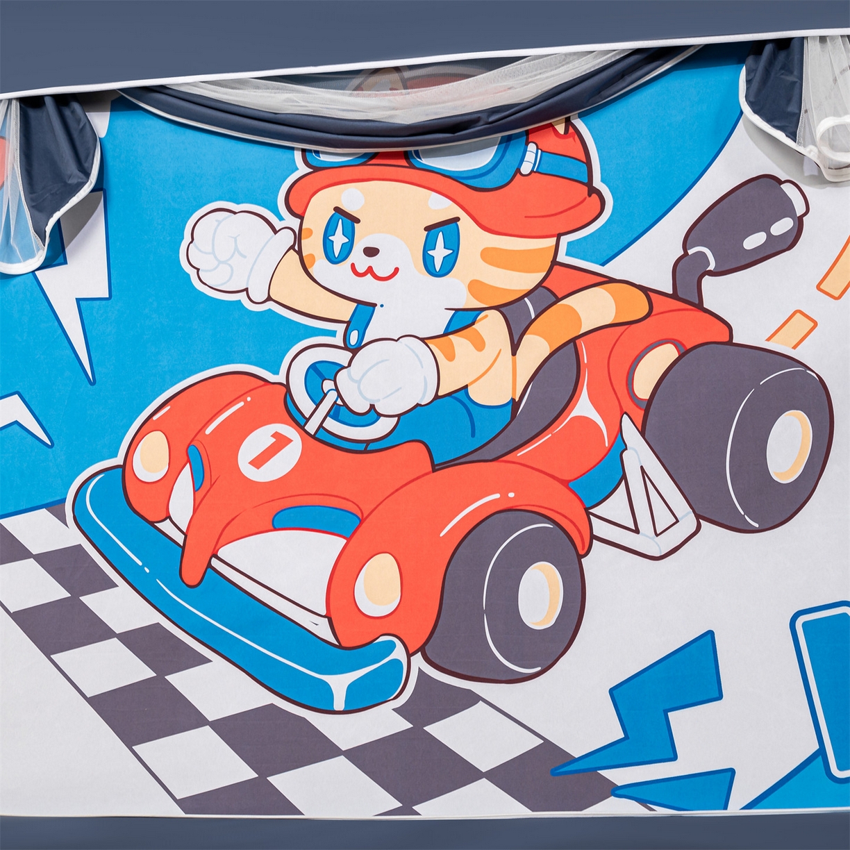 91家纺网 家纺一手货源 找家纺 2025新款多层复合夹层强遮光学生蚊帐 喵速卡丁