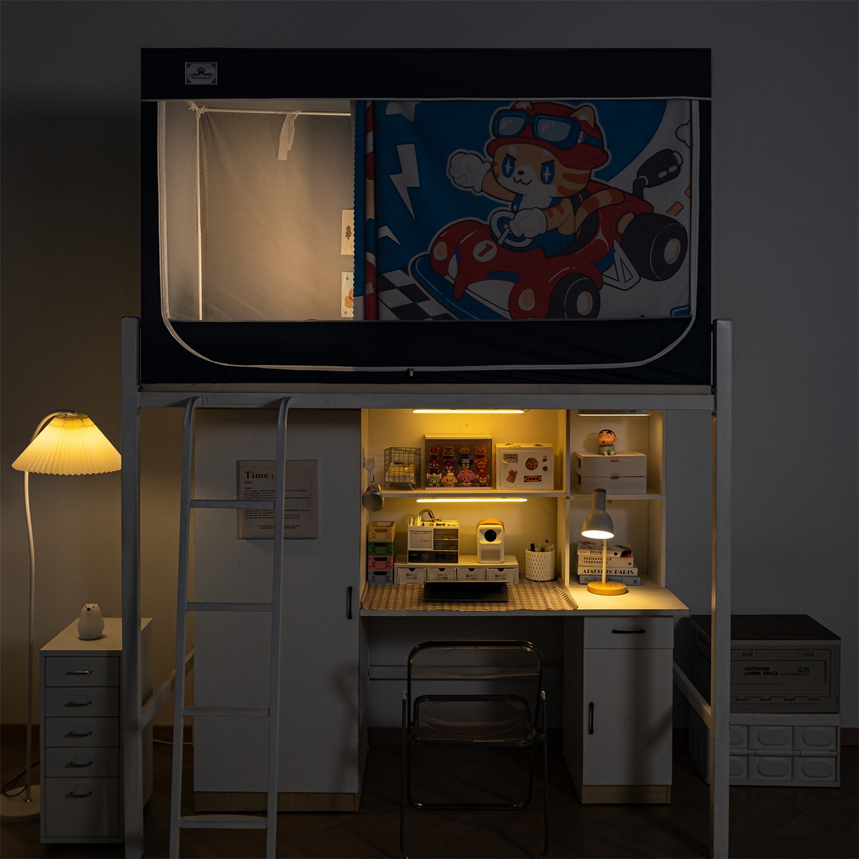 91家纺网 家纺一手货源 找家纺 2025新款多层复合夹层强遮光学生蚊帐 喵速卡丁