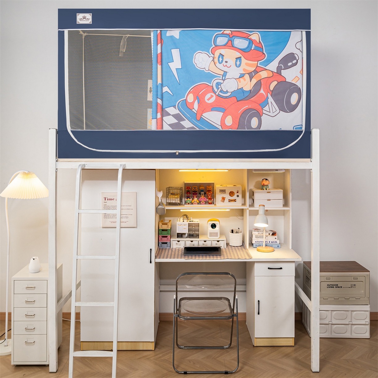 91家纺网 家纺一手货源 找家纺 2025新款多层复合夹层强遮光学生蚊帐 喵速卡丁