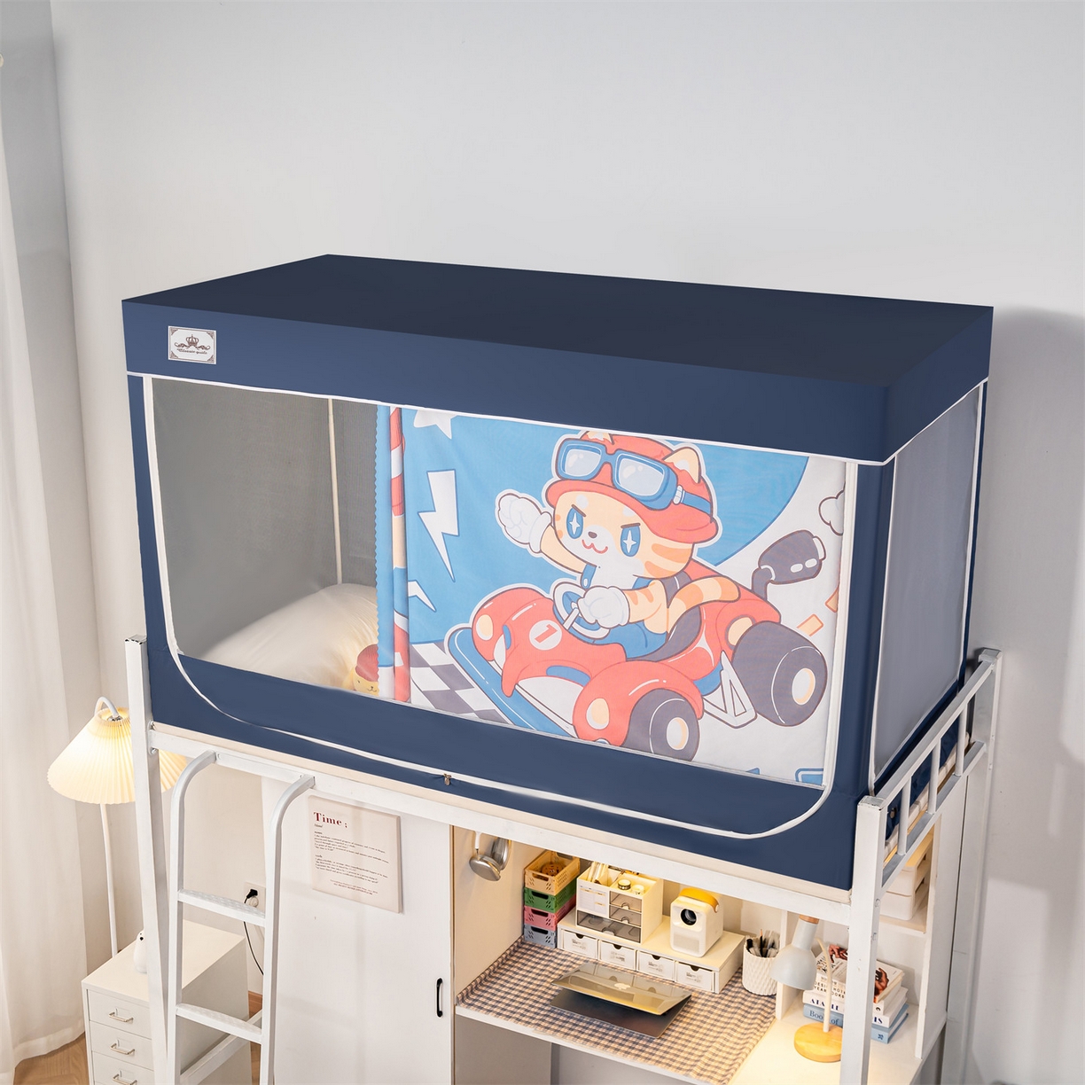 91家纺网 家纺一手货源 找家纺 2025新款多层复合夹层强遮光学生蚊帐 喵速卡丁