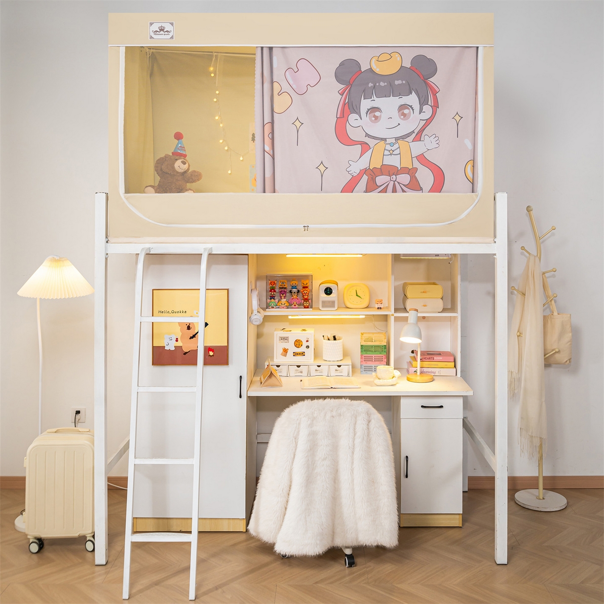 91家纺网 家纺一手货源 找家纺 2025新款多层复合夹层强遮光学生蚊帐 哪吒