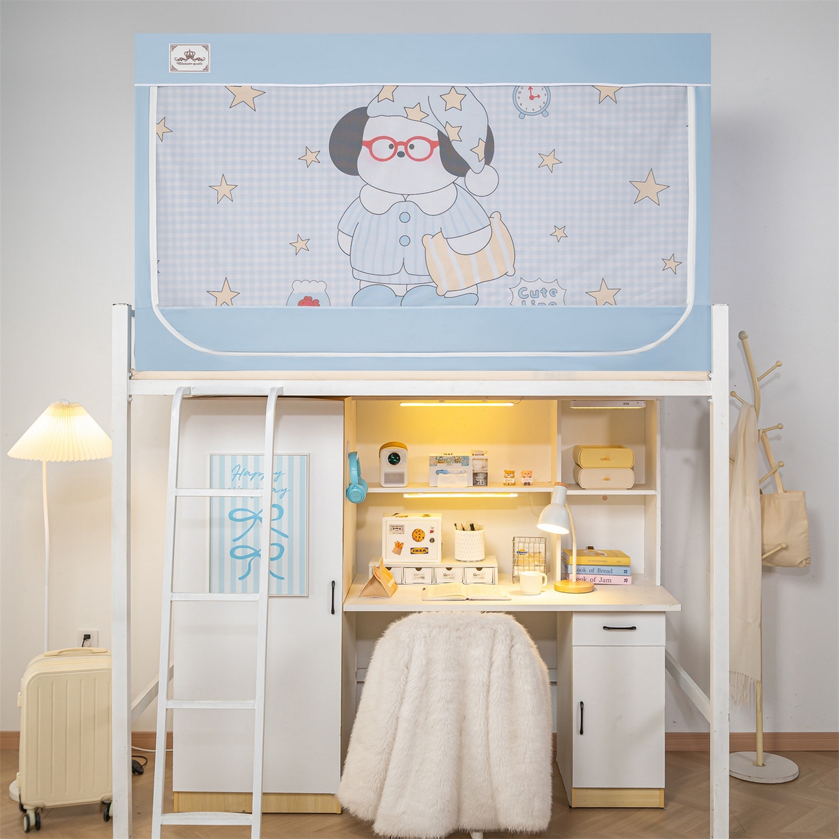 2025新款多层复合夹层强遮光学生蚊帐 睡汪奇妙夜