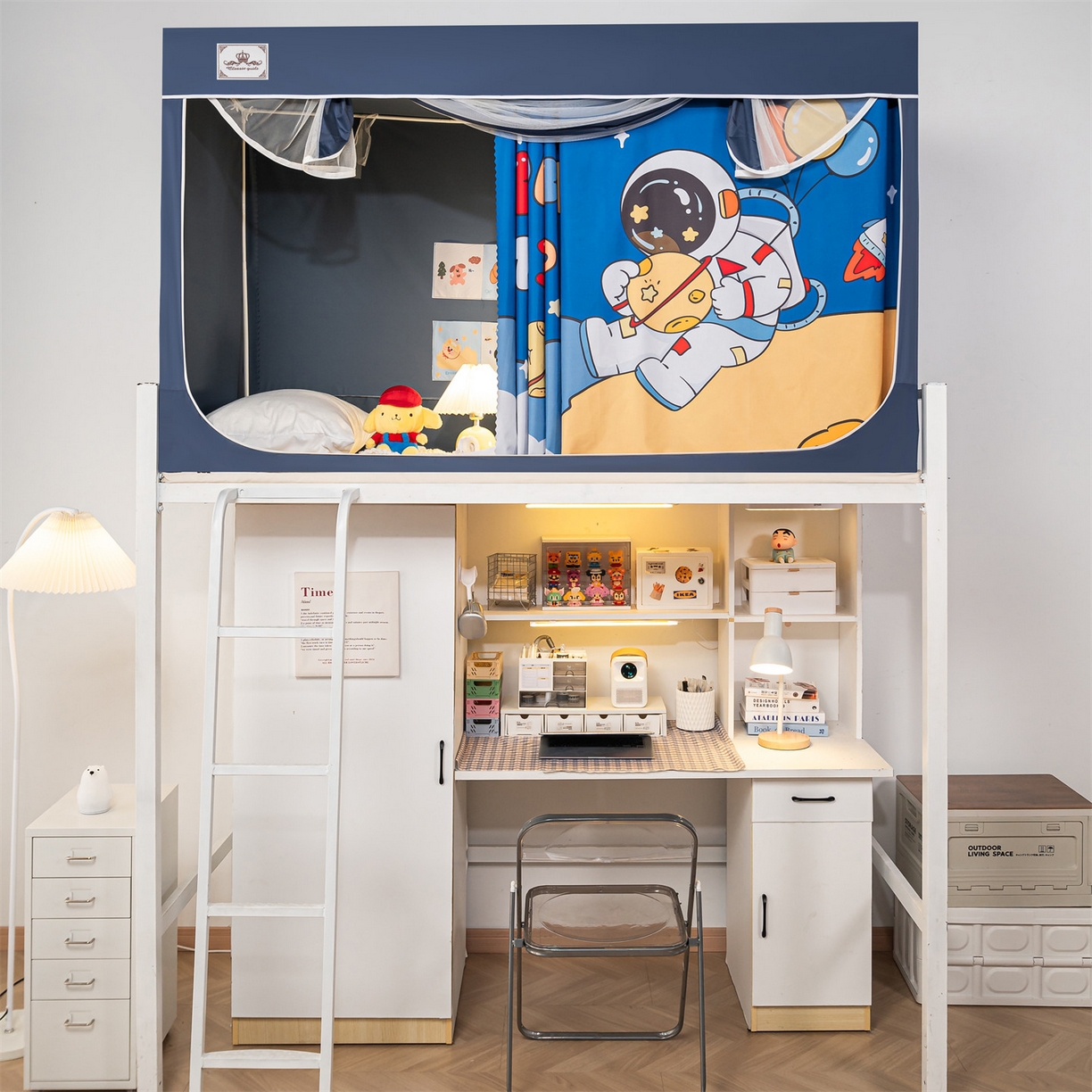 91家纺网 家纺一手货源 找家纺 2025新款多层复合夹层强遮光学生蚊帐 奇趣宇宙