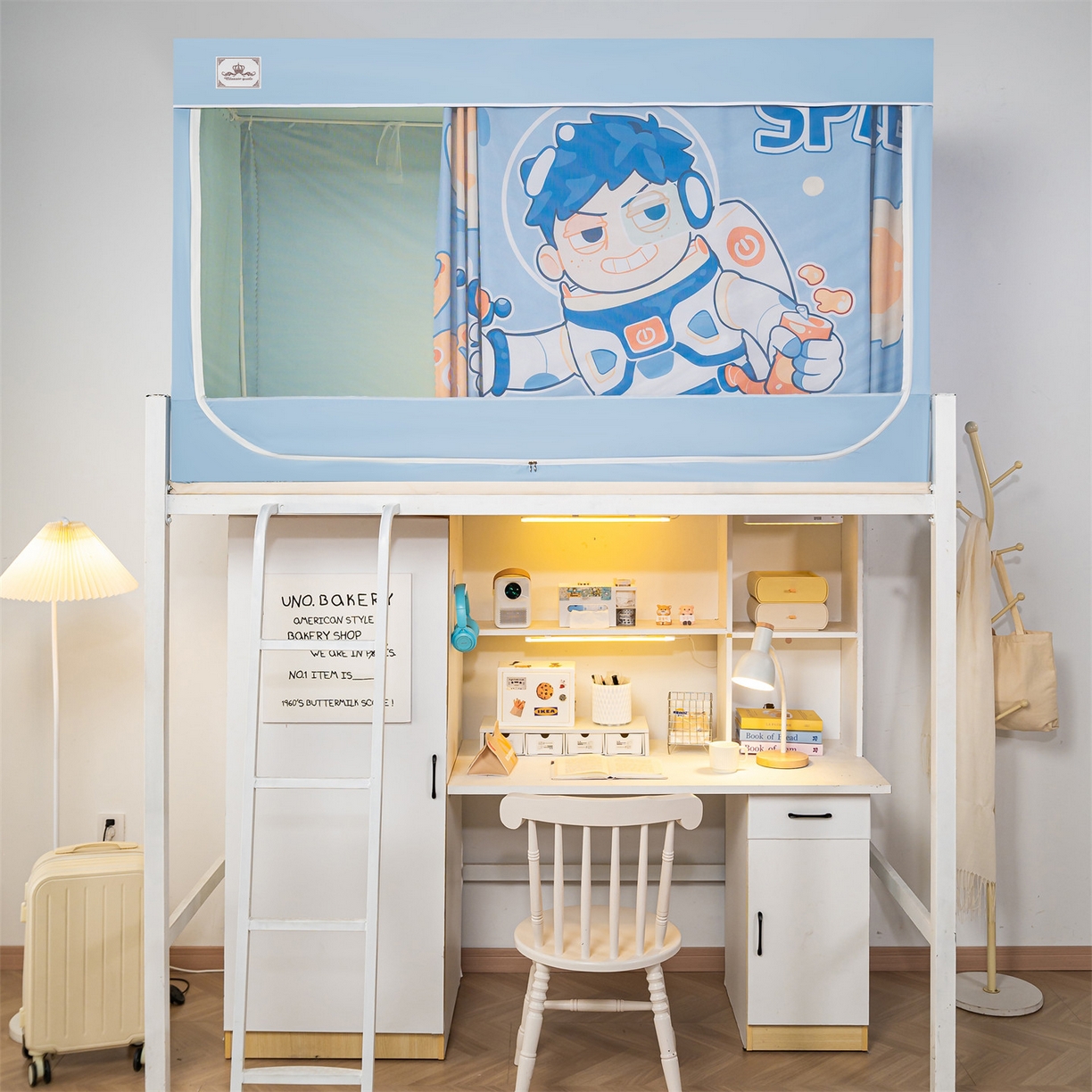 91家纺网 家纺一手货源 找家纺 2025新款多层复合夹层强遮光学生蚊帐 探索宇宙