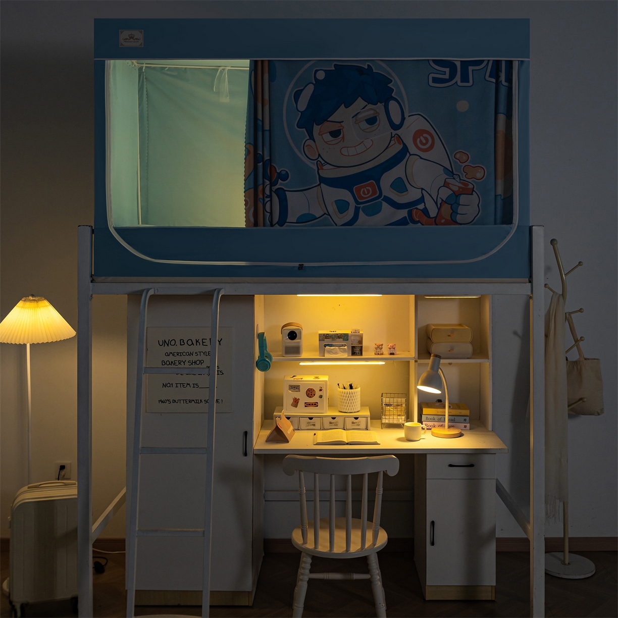 91家纺网 家纺一手货源 找家纺 2025新款多层复合夹层强遮光学生蚊帐 探索宇宙