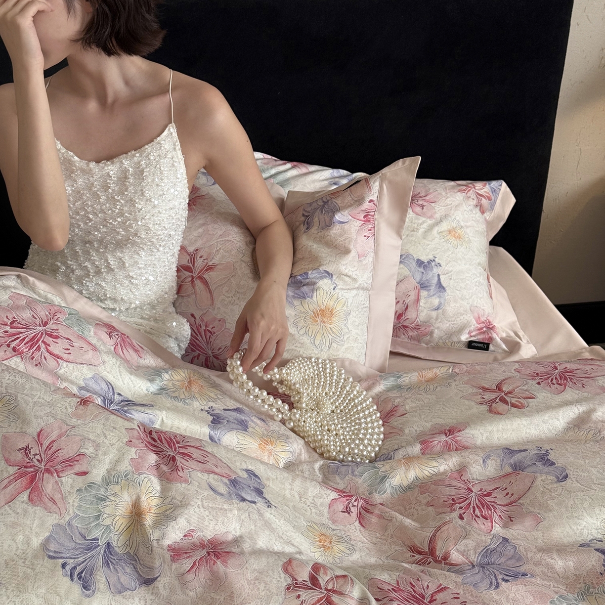 （总）鹿班家居 2025新款秋冬款100S长绒棉数码印花系列四件套-心素如简（标准会员-20元）