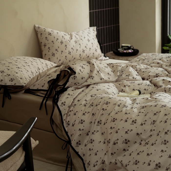 91家纺网 家纺一手货源 找家纺 （总）简纯主义 2025新款100%棉贡缎长绒棉四件套-素花笺