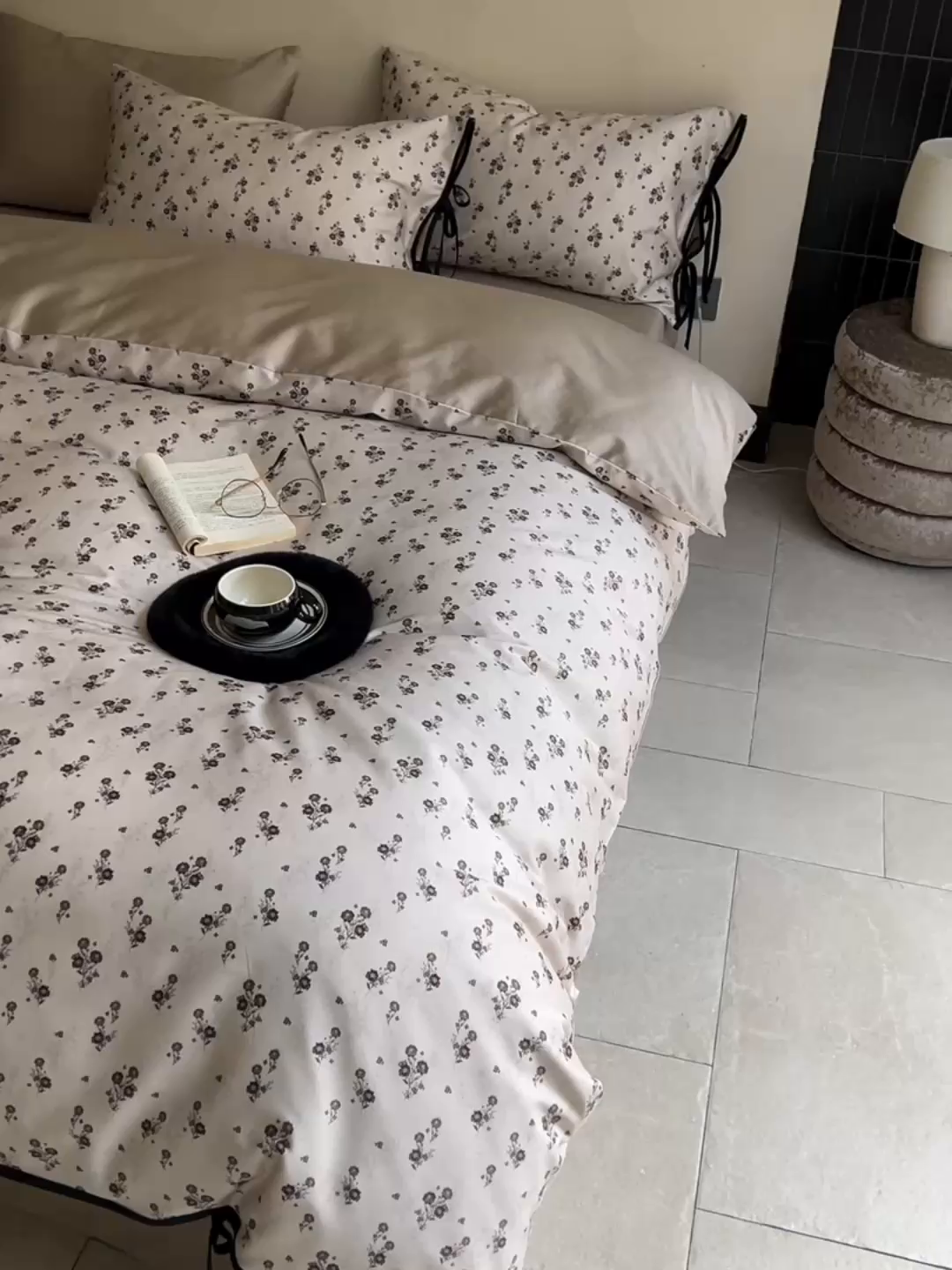 91家纺网 家纺一手货源 找家纺 （总）简纯主义 2025新款100%棉贡缎长绒棉四件套-素花笺