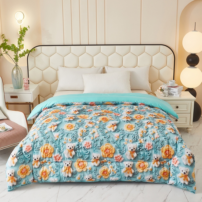 91家纺网 家纺一手货源 找家纺 （总）南方印象 2025新款立体印花冬被被子被芯大豆被