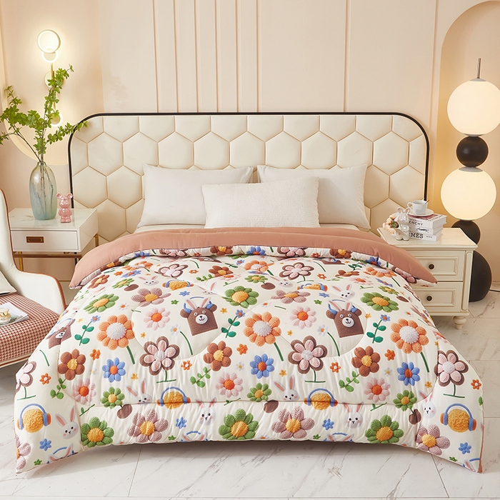 91家纺网 家纺一手货源 找家纺 （总）南方印象 2025新款立体印花冬被被子被芯大豆被