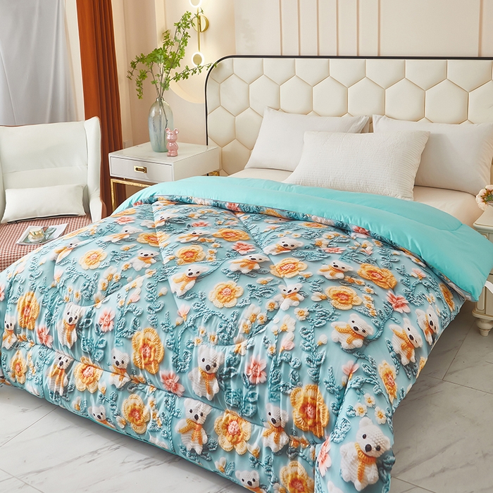 91家纺网 家纺一手货源 找家纺 （总）南方印象 2025新款立体印花冬被被子被芯大豆被