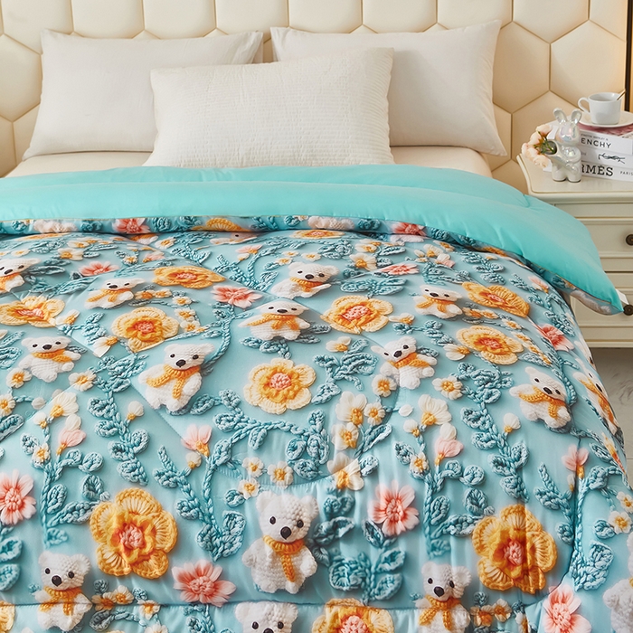 91家纺网 家纺一手货源 找家纺 （总）南方印象 2025新款立体印花冬被被子被芯大豆被