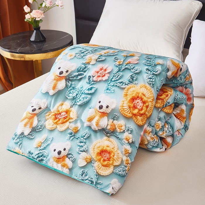 91家纺网 家纺一手货源 找家纺 （总）南方印象 2025新款立体印花冬被被子被芯大豆被