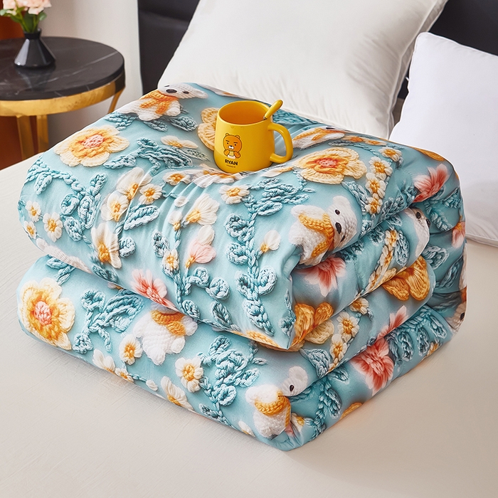 91家纺网 家纺一手货源 找家纺 （总）南方印象 2025新款立体印花冬被被子被芯大豆被