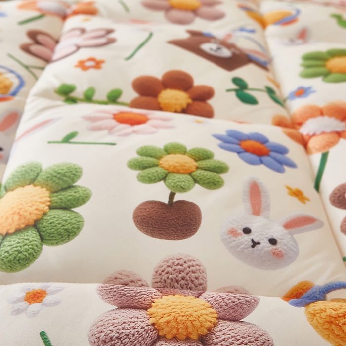 91家纺网 家纺一手货源 找家纺 南方印象 2025新款立体印花冬被被子被芯大豆被 萌宠