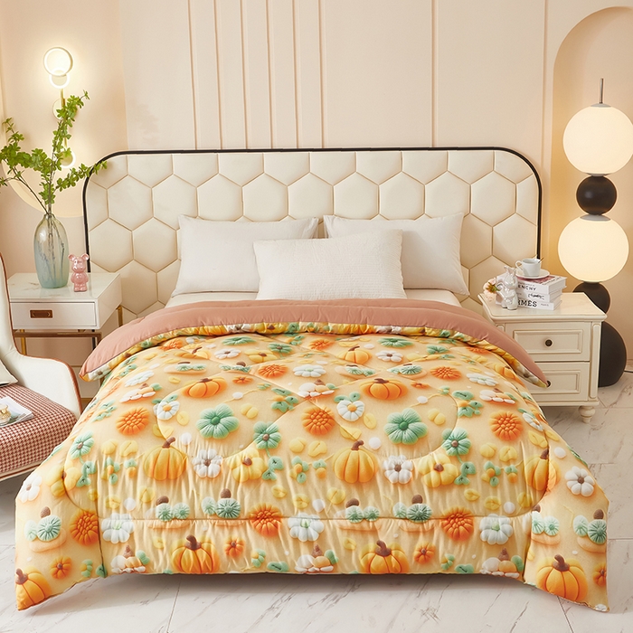 南方印象 2025新款立体印花冬被被子被芯大豆被 南瓜派