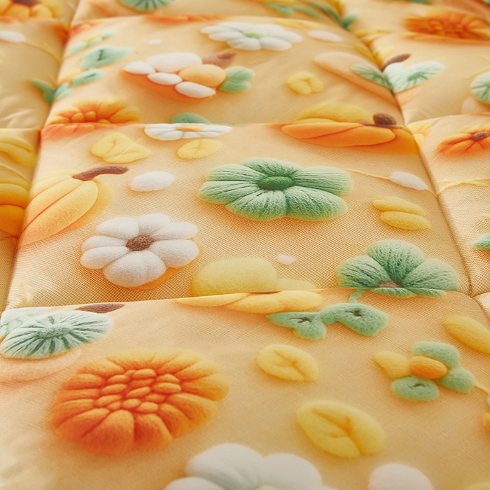 91家纺网 家纺一手货源 找家纺 南方印象 2025新款立体印花冬被被子被芯大豆被 南瓜派