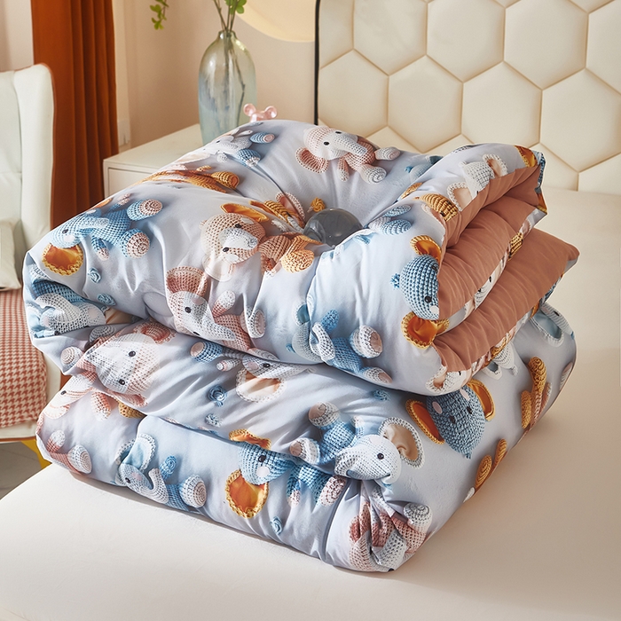 91家纺网 家纺一手货源 找家纺 南方印象 2025新款立体印花冬被被子被芯大豆被 顽皮象