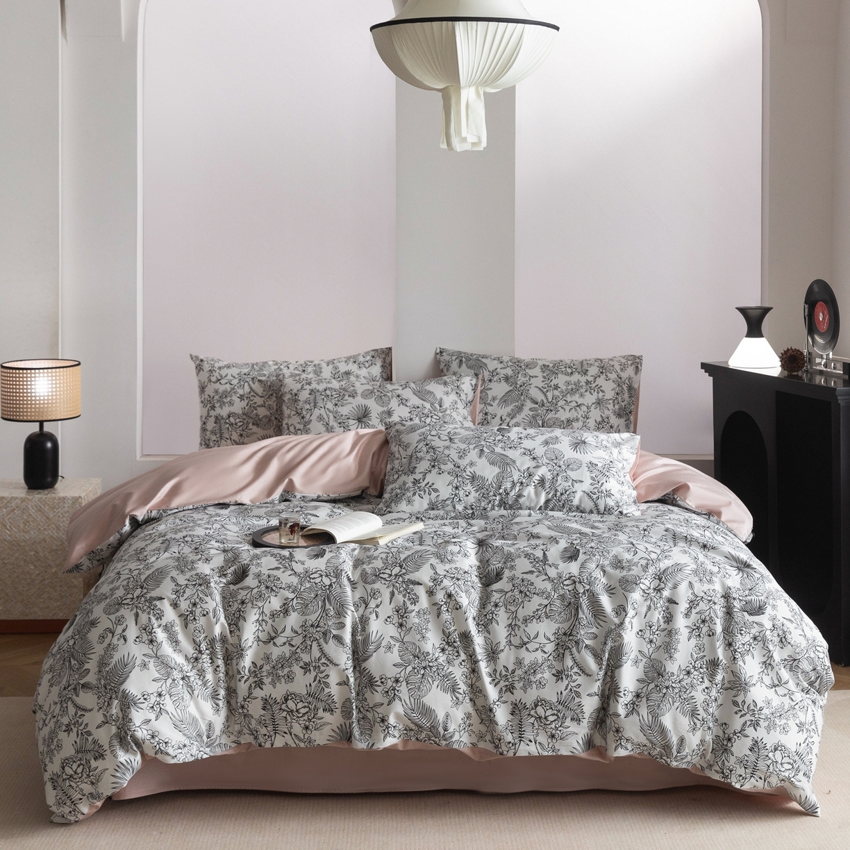 （总）ONE TWO ONE 1212025新款高支高密长绒棉贡缎精工数码印花-有花赏花（为了各位老板们都有利润空间，平台控价券后不得低于318/338元，感谢您的配合与支持！）