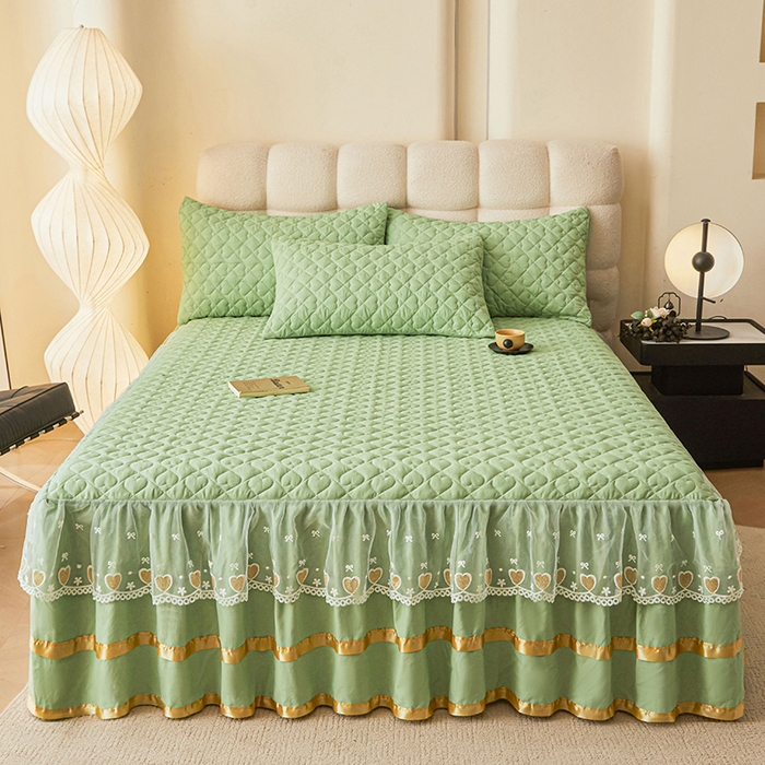 91家纺网 家纺一手货源 找家纺 （总）艾裙海 2025新款冰丝凉席三件套系列-床裙款