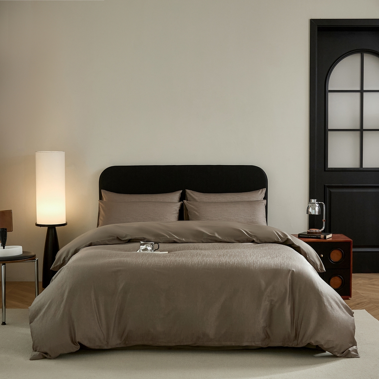 91家纺网 家纺一手货源 找家纺 ONE TWO ONE 1212025新款高支高密长绒棉贡缎精工提花-莳光线条（为了各位老板们都有利润空间，平台控价券后不得低于318/338元，感谢您的配合与支持！） 莳光线条-巧咖