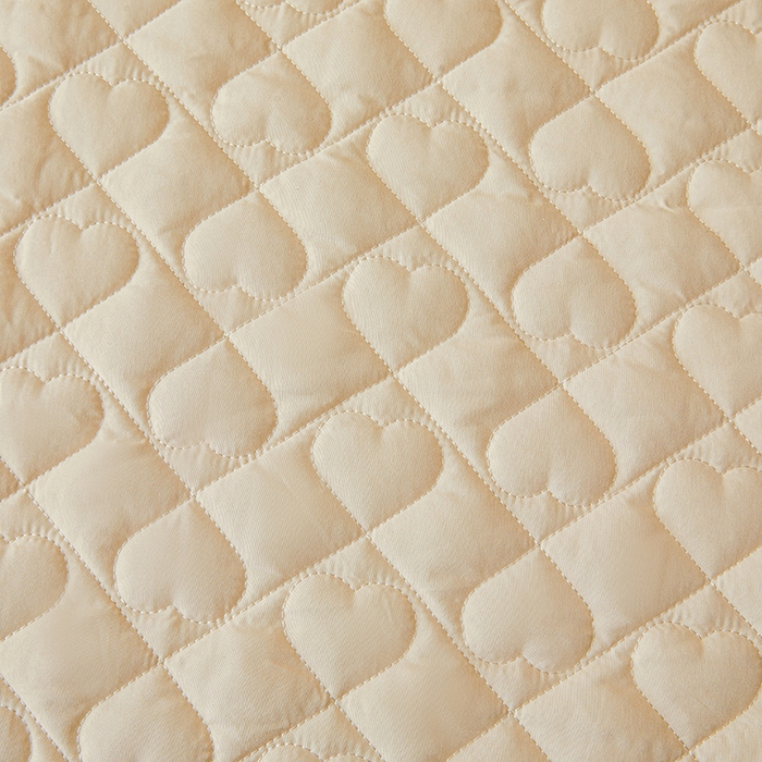 91家纺网 家纺一手货源 找家纺 艾裙海 2025新款云朵棉蕾丝刺绣花边夹棉床裙单床裙床裙单件爱心系列 爱心米白